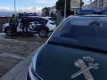 Agentes de la Guardia Civil y la Policía Local de Sanxenxo