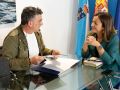 El presidente de la Asociaicón de Empresarios de Ribeira, Francisco Martínez, mantuvo una reunión con la conselleira do Mar, Marta Villaverde
