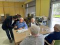 El Centro de Día de Cuntis cumple seis años y recibe la visita de un alcalde “orgulloso” El alcalde cuntiense durante su visita al Centro de Día