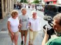 Jesús Calleja grabando este pasado verano en O Grove