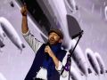 El cantante Juan Luis Guerra, durante el concierto cancelado en Sanxenxo