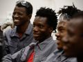 Balla Sheita, Sega Banté, Gaoussou Toure y Amadou Bagoyoko llevan tres meses en Valga y se forman ahora en mecánica junto a otros 15 migrantes