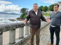 Telmo Martín, alcalde de Sanxenxo, aclara las obras en la balaustrada de piedra de Silgar