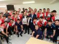 visita del arosa sc al diario de arousa