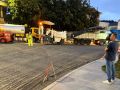El alcalde supervisó los trabajos de la N-640 en su llegada al casco urbano