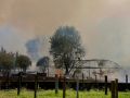 Una de las estructuras afectadas en el incendio de Vilanova