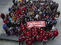 Foto de conmemoración del 25 aniversario de Diario de Arousa con representantes políticos, colectivos y asociaciones de las tres comarcas arousanas