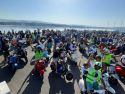 Una concentración de motos organizada por el Club LamVrespas de O Grove