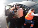 Las emergencias y el alcalde, durante la intervención de esta mañana