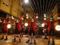 Un momento del encendido de luces en O Grove el año anterior