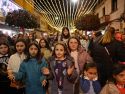 Un momento del encendido del alumbrado navideño en O Grove