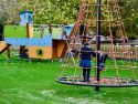 Imagen del parque infantil de A Xunqueira, que abrió sus puertas tras la renovación