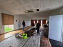 El alcalde de O Grove, José Cacabelos, y la concelleira Ángeles Domínguez, en la visita a la obra