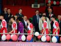 El canterano David Seijo, junto a sus compañeros en el palco tras ganar la liga el domingo
