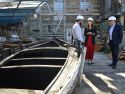 Bustelo, Cachafeiro y Vidal visitaron las obras en el edificio del Museo do Mar