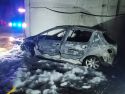 El coche quedó completamente calcinado