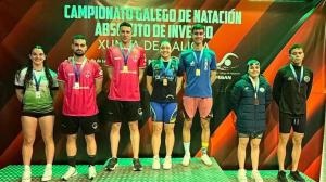 Nadiuska Ouviña y Manuel Pérez en el primer cajón del podio en Lugo