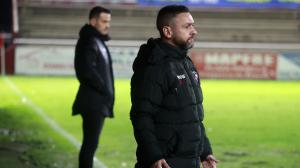 Michel Alonso durante el derbi ante el Boiro la pasada temporada