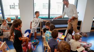 El alcalde acudió a la clausura del campamento a mediados de agosto