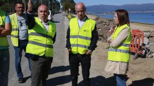 La visita de autoridades, esta mañana, a la actuación