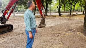 Obras en el Parque do Maior  en A Tafona