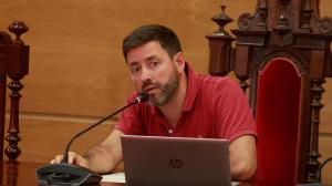 El socialista Samuel Lago, durante una intervención en Pleno
