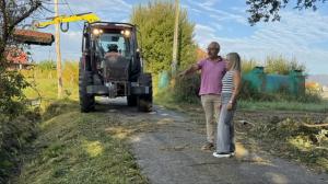 Los concejales de Medio Ambiente y de Medio Rural supervisaron esta mañana los trabajos de desbroce en el lugar de Graso