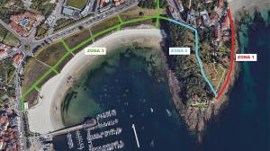 Plano de la actuación prevista por el Concello de Sanxenxo