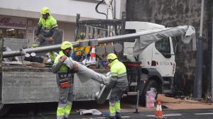Las obras de instalación por parte del Ministerio de Transportes y Movilidad Sostenible