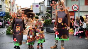Participantes en el desfile de carnaval de O Grove