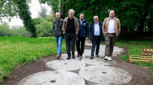 El subdelegado durante su visita a Caldas de Reis