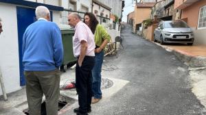 Imagen de archivo de una anterior visita del alcalde y la concejala de Obra realizada para supervisar la evolución de las obras