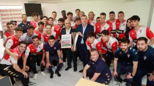 visita del arosa sc al diario de arousa