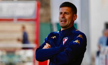 Gonza Fernández durante un partido en A Lomba
