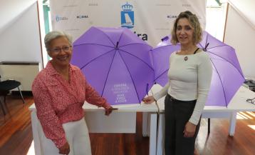 Las concejalas durante la presentación de la campaña