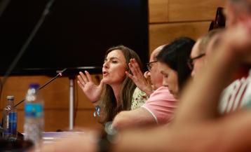 La líder de los populares, durante una intervención en Pleno