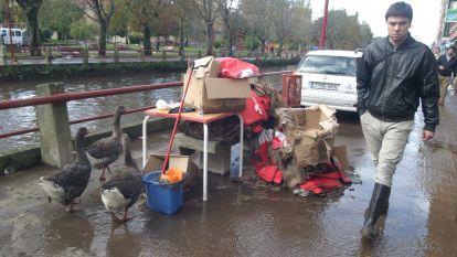 Vilagarcía sufre las peores inundaciones de su historia. Mónica Ferreirós