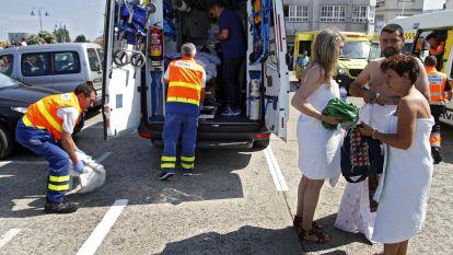 Un incedio devora un Catamarán en O Grove y deja 48 heridos. Gonzalo Salgado