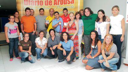 los campeones olímpicos Antón Paz y Echavarri visitan la redacción del Diario. Emilio Moldes