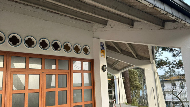 Obras en la capilla de San Vicente do Mar en O Grove