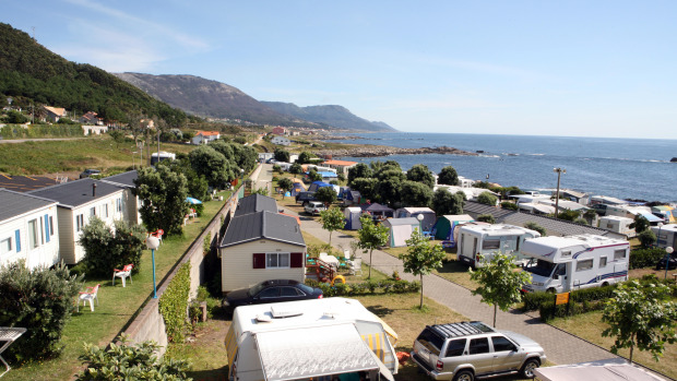 Imagen de archivo de un camping de O Grove