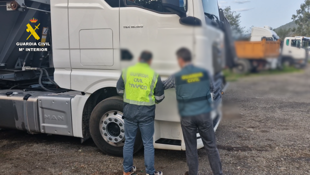 Uno de los camiones interceptados