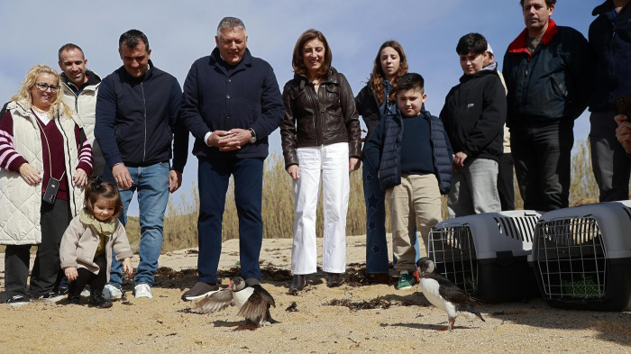 Momento de la liberación de los ejemplares