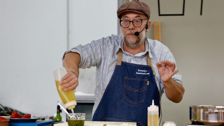 Imagen de archivo de un taller anterior de Xoanqui Ameixeiras en la Praza de Abastos
