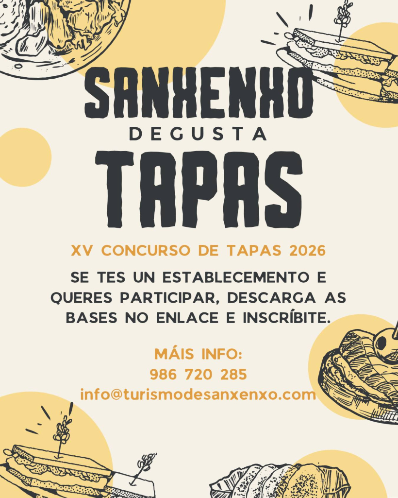 Cartel del XV Concurso de Tapas de Sanxenxo