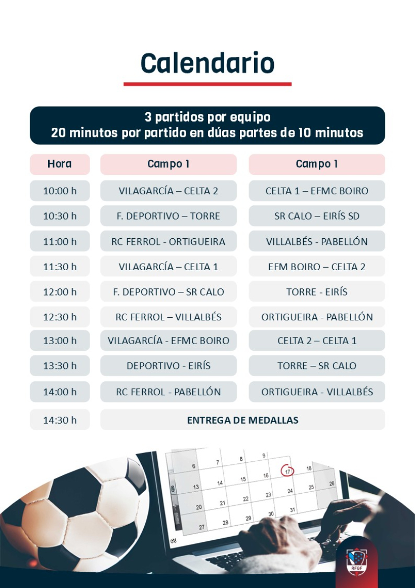 Calendario de la jornada de A Nosa Champions en Vilagarcía