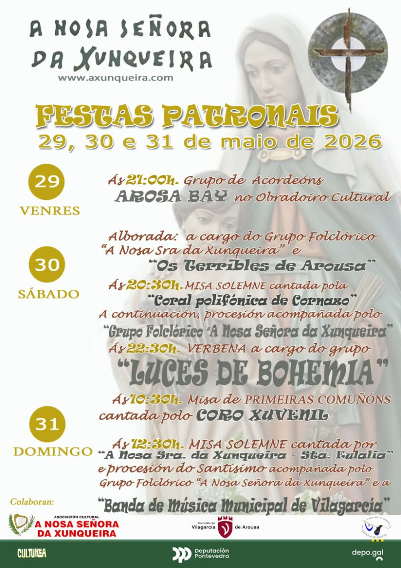 Cartel de las fiestas patronales de A Nosa Señora da Xunqueira