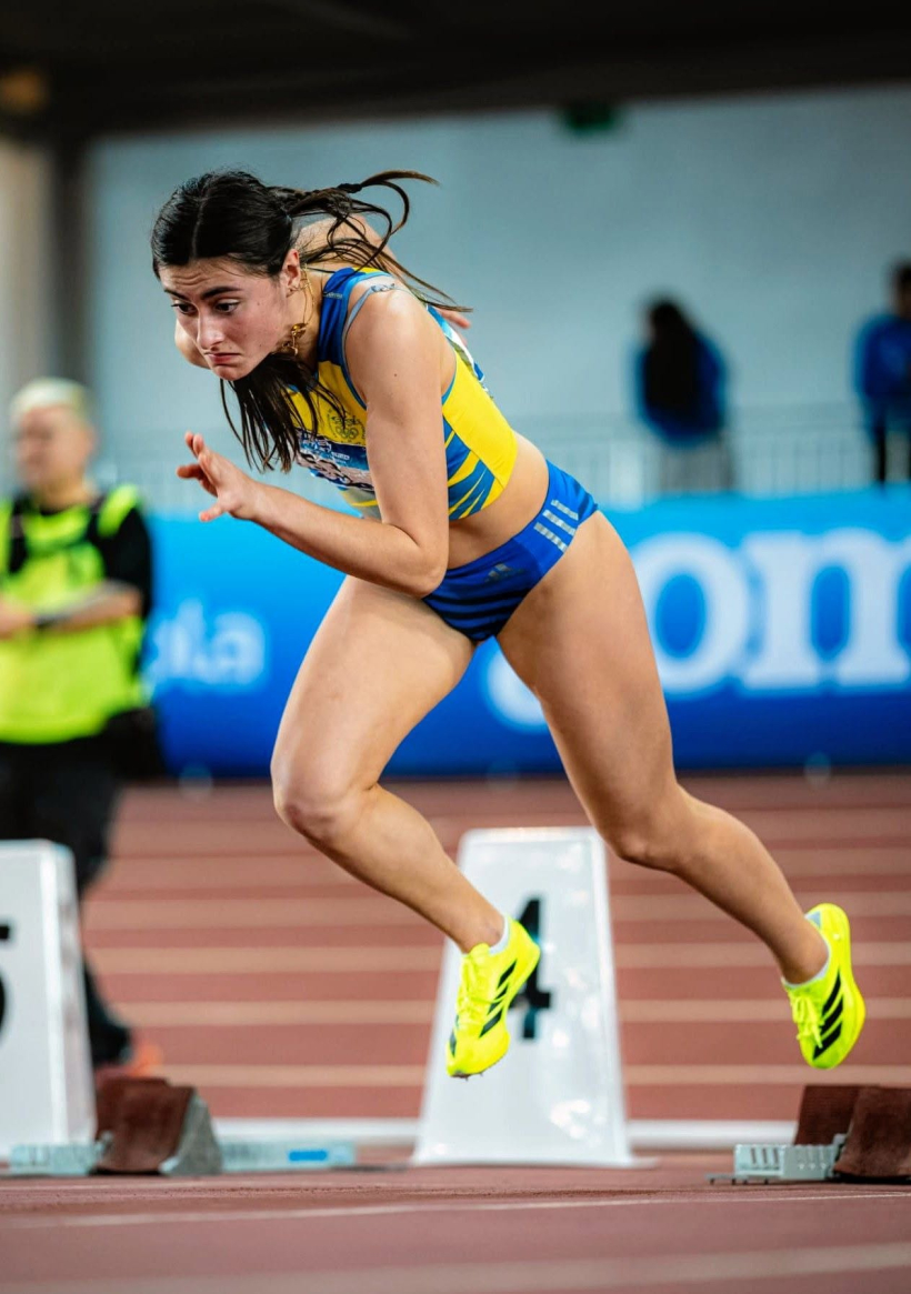 Sofía Paz durante la salida de la final del Campeonato de España Sub 16