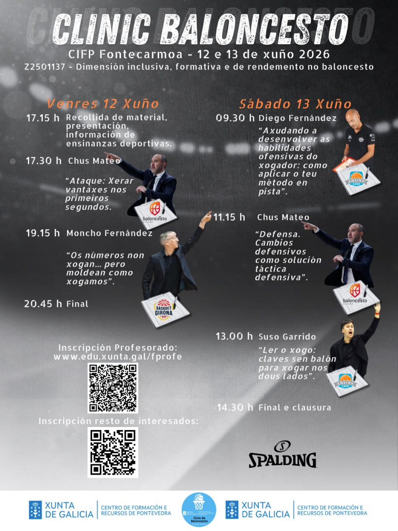 Programación del clinic que se celebra a partir de este viernes