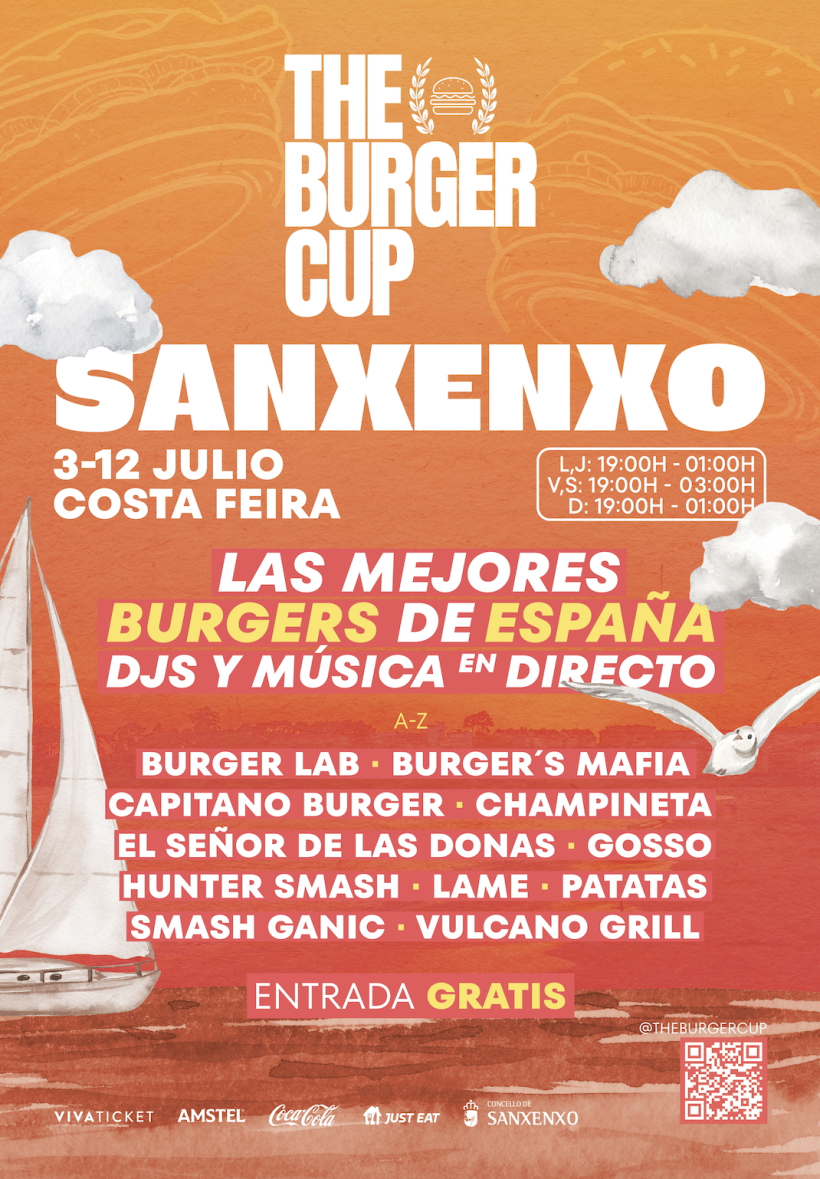 Cartel del ‘The Burger Cup’